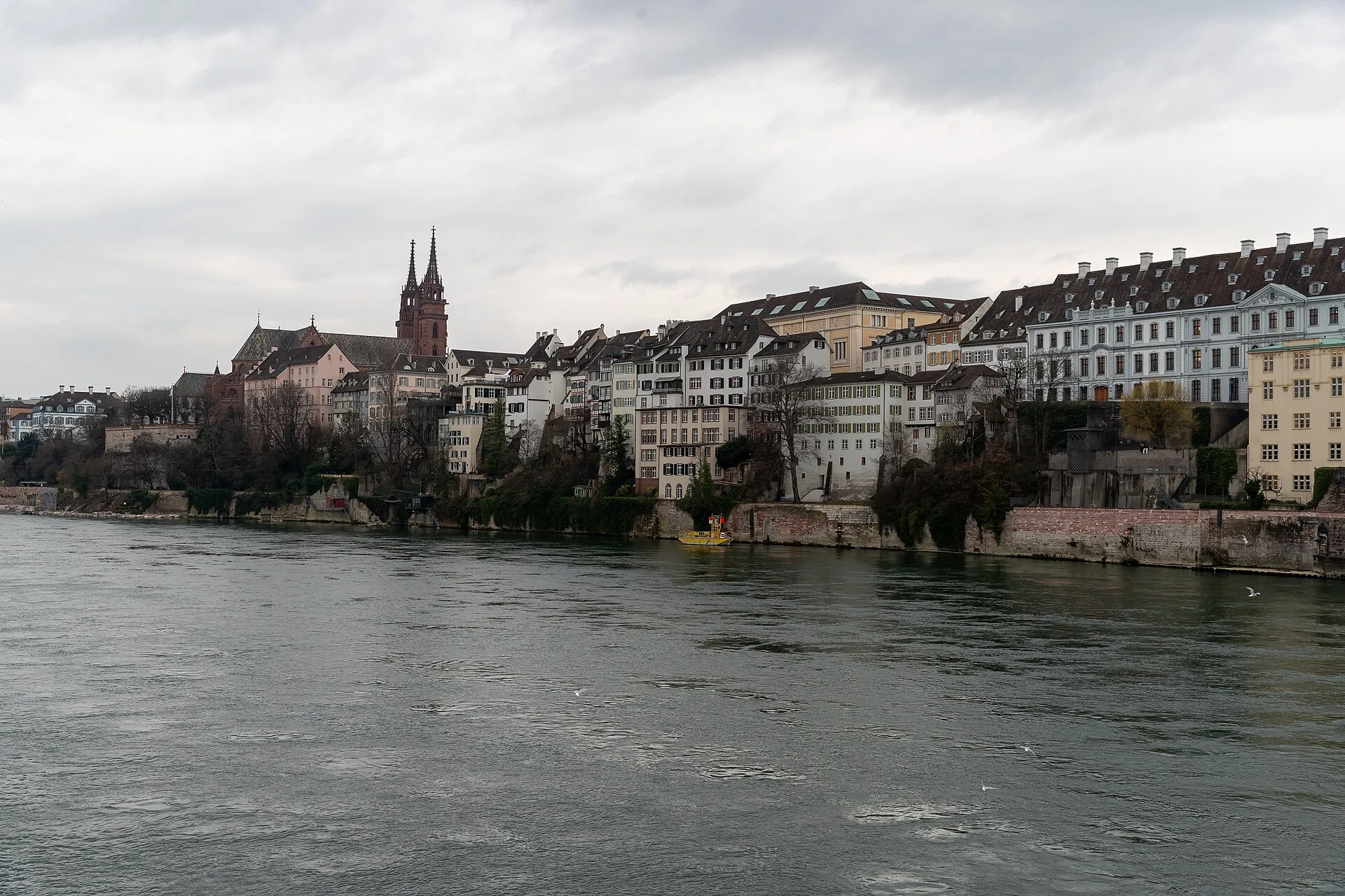 Basel Old Town beside the Rhine
